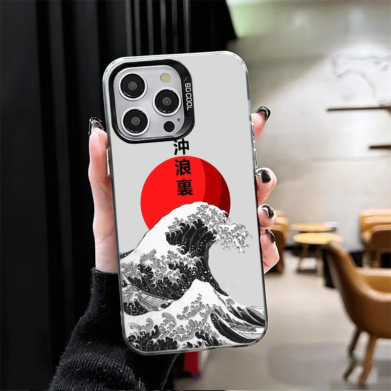 Japanese Wave Kanagawa Surfing Soft Phone Case for iPhone 15 16 17 Pro Max 17Air 16E 14 Plus 13 12 Mini Shockproof Cover Back Sh