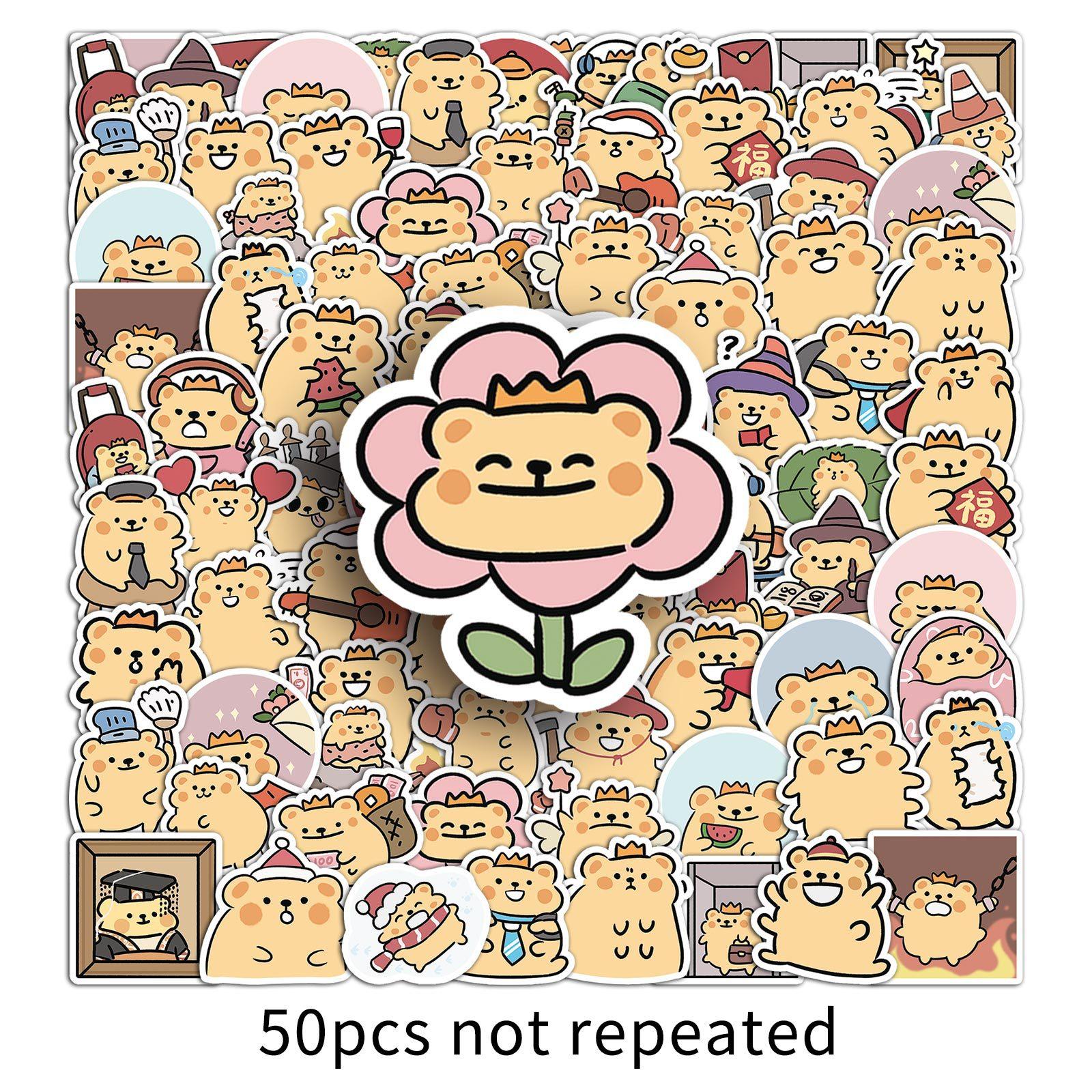 

50 Мультяшных Наклеек Милые Гука Ручной Аккаунт Креативные Декоративные Чехол для Мобильного Телефона Чашка для Воды Маленькие Наклейки Моти