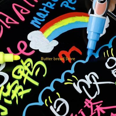 W89C Wipeable Chalk Marker Reversible Tip For Office School Blackboards Chalkboard