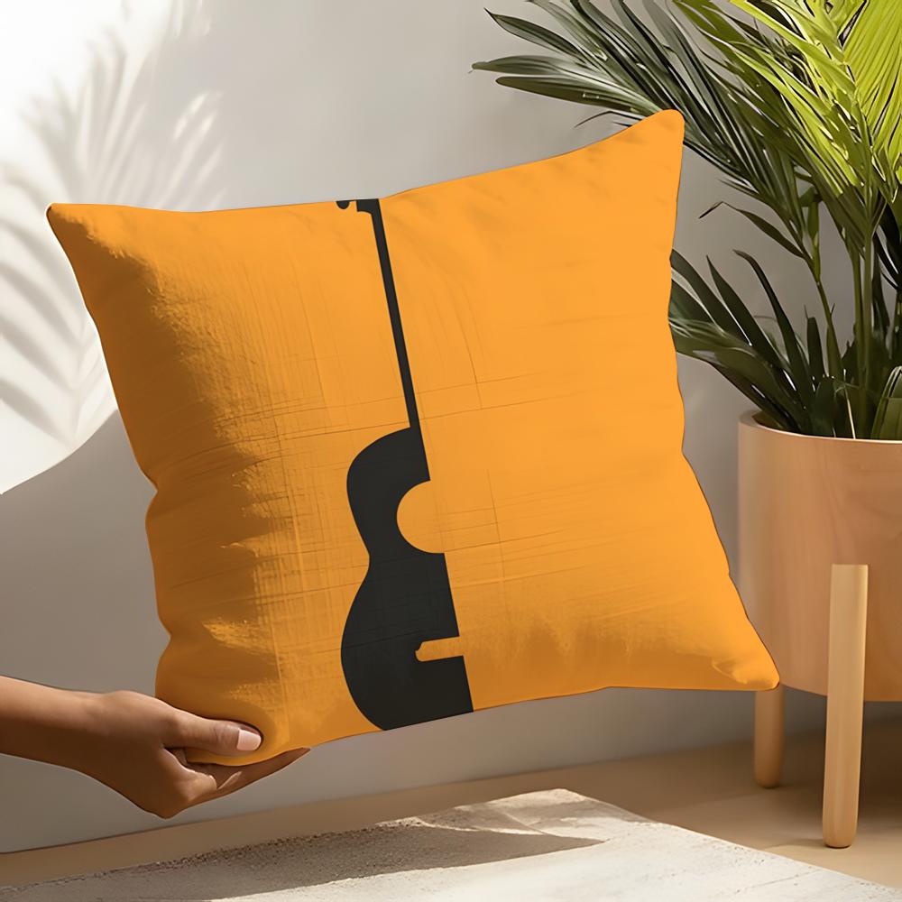 2 Abstract Quirky Musical Note Patterns Pillow Case Home Living Room Decoration Linen Pillowcover Pillow Cases Cushion Cover
