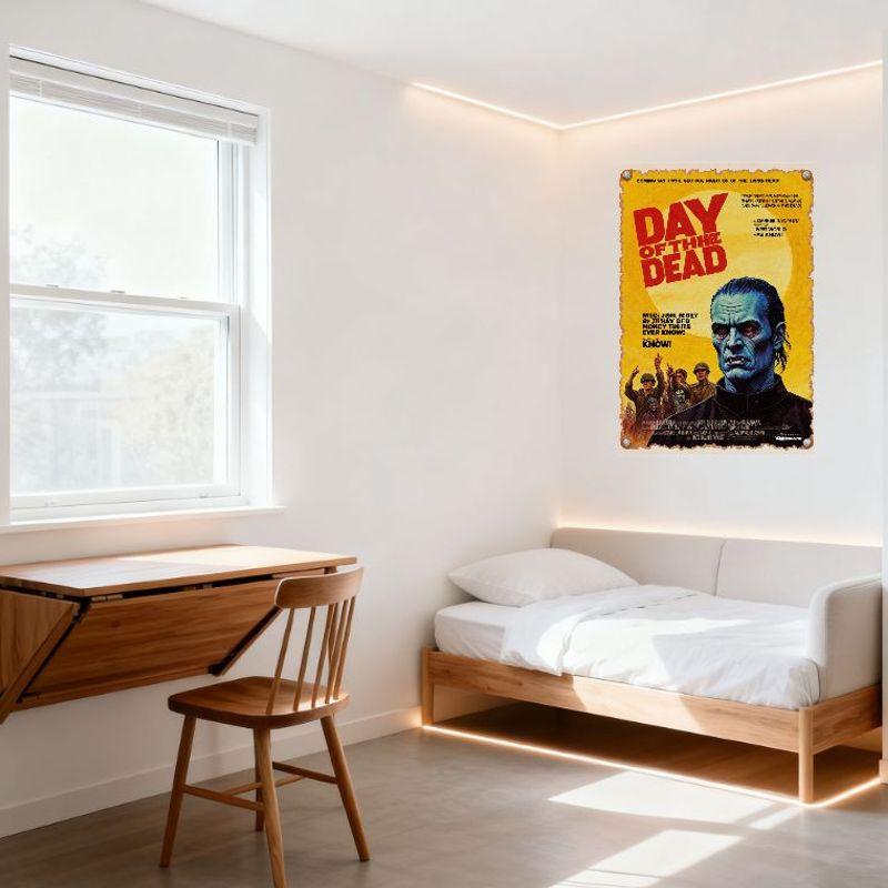 Vintage 'Day of the Dead' Movie Poster Metal Tin Sign Retro Horror Wall Decor for Home Bar Cafe Club Man Cave Decoration