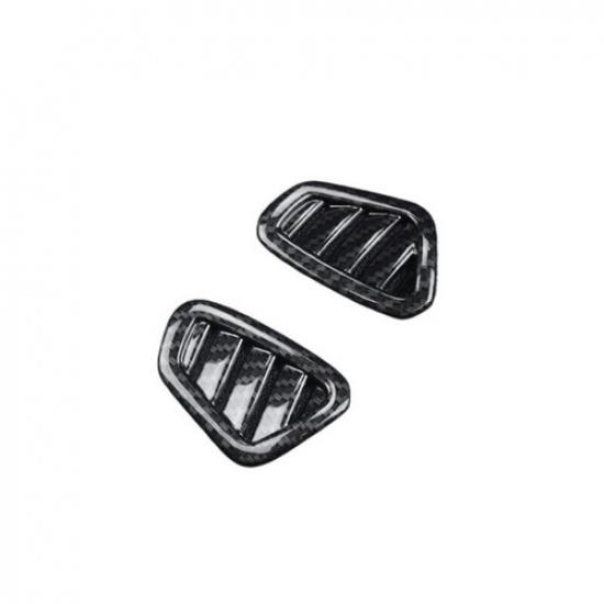 Instrument L&R Air Outlet Vent Trim For Benz E-Class 2016-2021 ABS Carbon Fiber