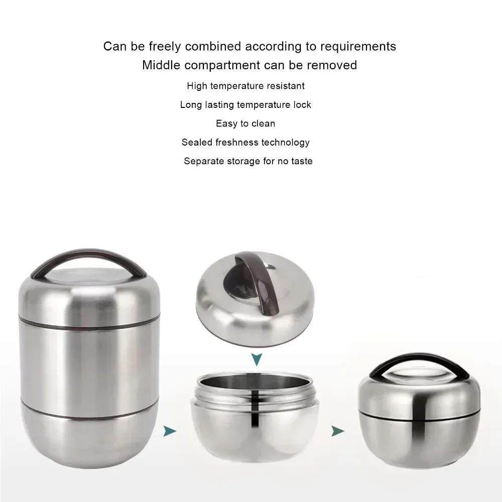 Lunch Box, Insulation Bento Lunch Box 4 Layer Stackable Compartment Stainless Steel Lunch Container for Outdoor Travel, Box
