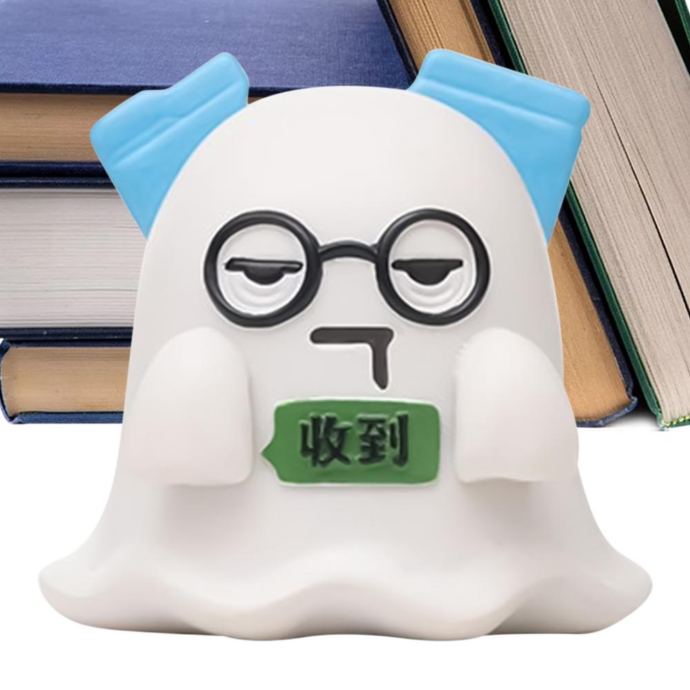 

Ghost Statue Halloween Decoration Statue Cute Resin Decorative Figurine Ornament For Display Cabinet Bedroom Living Room