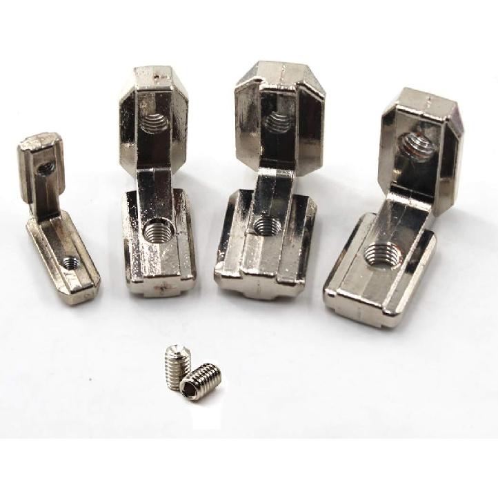 2020 Corner Bracket T Slot Corner Connector L-Shape Corner Joint Bracket for European Standard Aluminum Profile Come with Screws (Pack of 10)