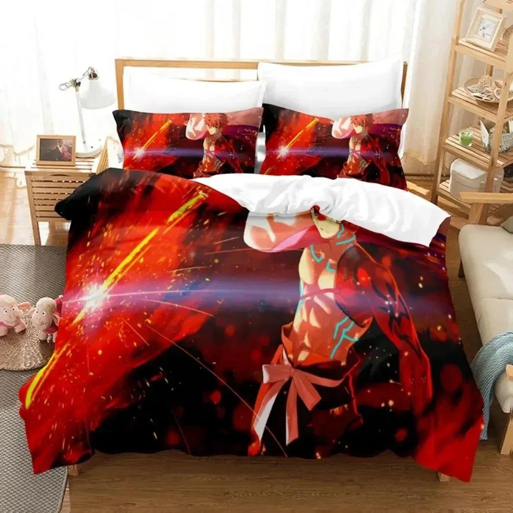 Anime Fate EXTRA Saber Nero Bedding Set Boys Girls Twin Queen Size Duvet Cover Pillowcase Bed Kids Adult Home Textile