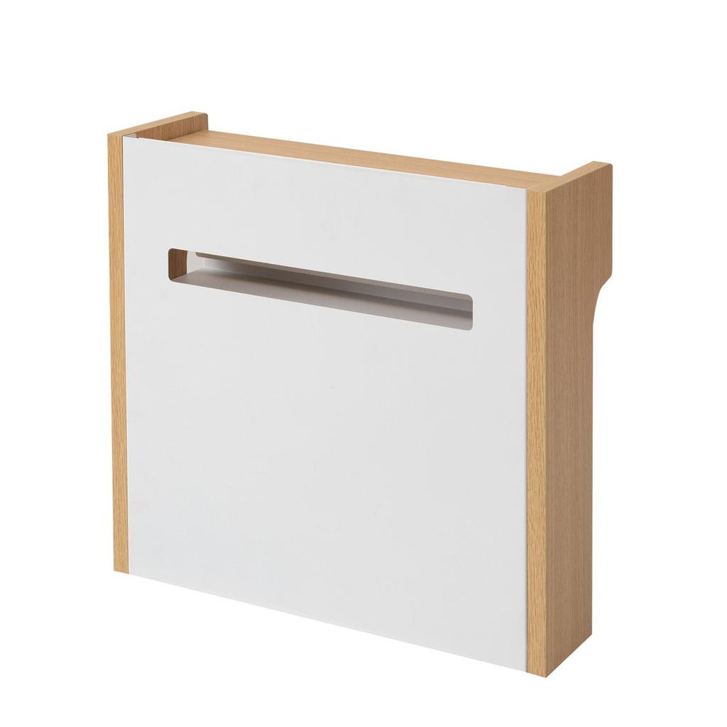 Yamazen RCB-L(WN/IV) High-Type Cable Box with Cord Storage, Natural