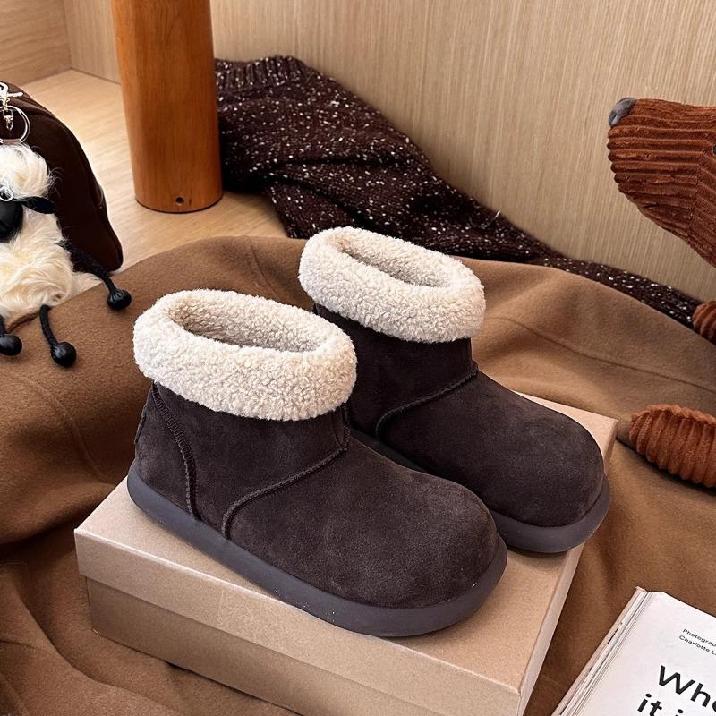 thick-soled snow boots women's cotton shoes trend versatile matte trend warm autumn and winter new cotton shoes women