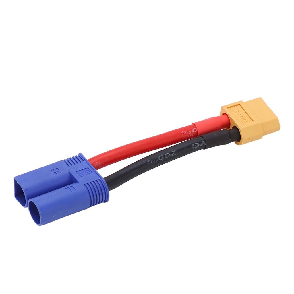 RC Connector Bendable Soft Silicone Cable XT60 Female to EC5 Male Connector Cable for RC Car Aircraft Ship Model