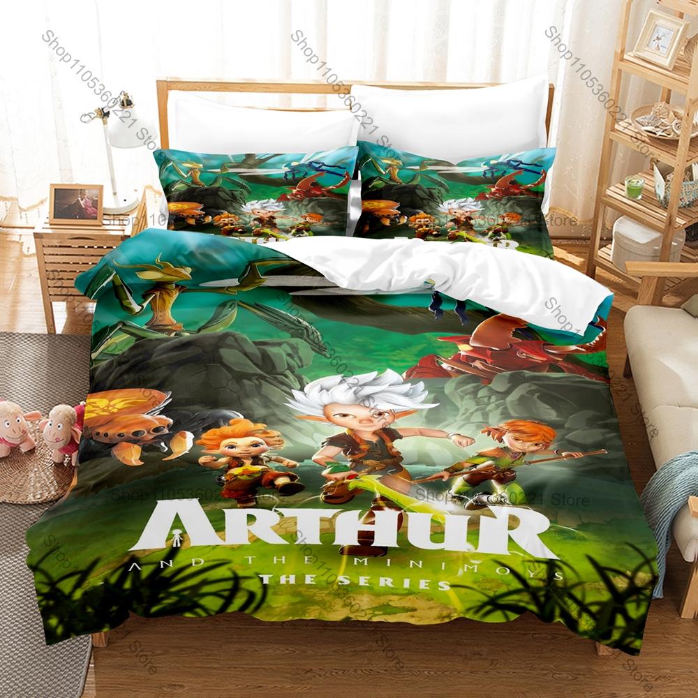 Cool Arthur Selenia Betameche Arthur et les Minimoys Duvet Cover Set 1 Duvet Cover 2 Pillowcases Fairy Tale Cartoon Bed Linens G