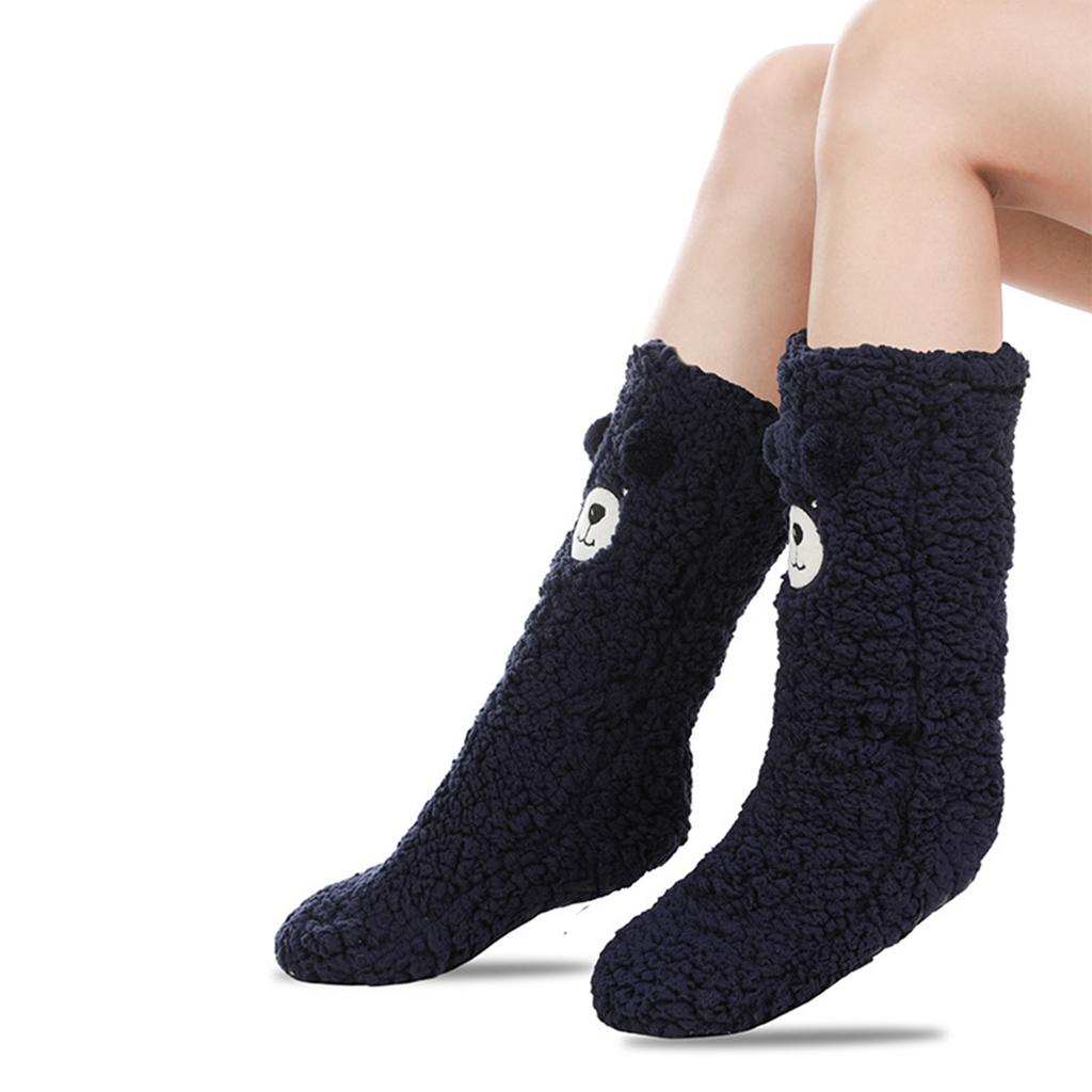 Chaussettes d'animaux 3D duveteuses pour femme fille - Chaussettes pantoufles chaudes d'hiver pour dormir en peluche confortables