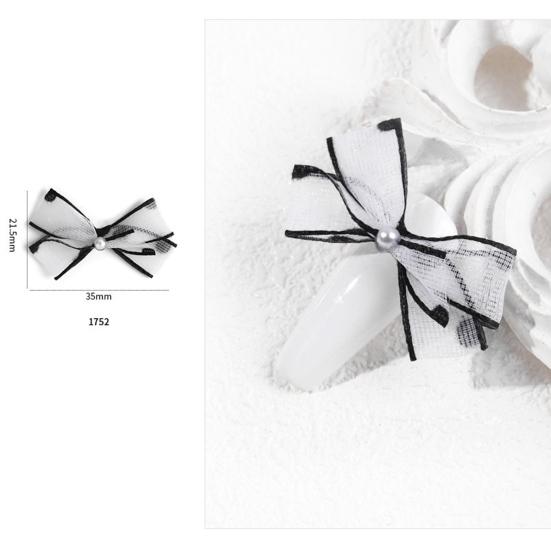Nail Art Decoration Craft 3D Stereo Self-adhesive Long Lasting Bowknot Nail Art Decoration for Women Daily Life