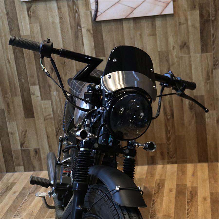 Universal  Fitting For 5"&7"Round Headlights Motorcycle Retro  Modification Windshield For Yamaha Xjr 1300/Xjr 1200/Xj 600S/Xj 400 Diversion  Honda Cg