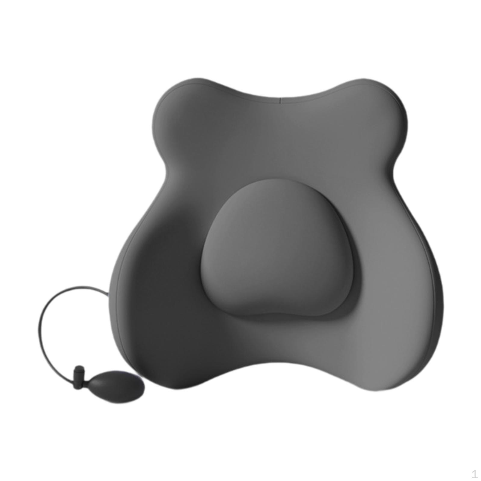 

Adjustable Chair Back Pillow Comfortable Memory Foam Waist and Pressure Wedge Cushion for Car Deep Gray