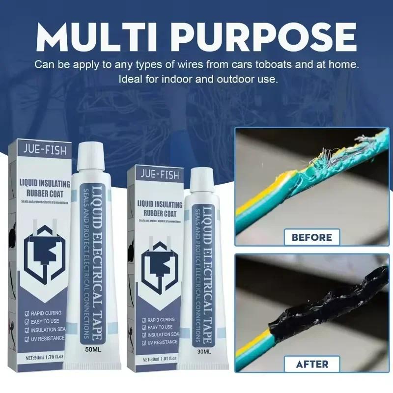 30/50ML Liquid Insulation Electrical Tape Insulation Wire Repair High Temperature Resistant Flame Retardant Waterproof Amagi