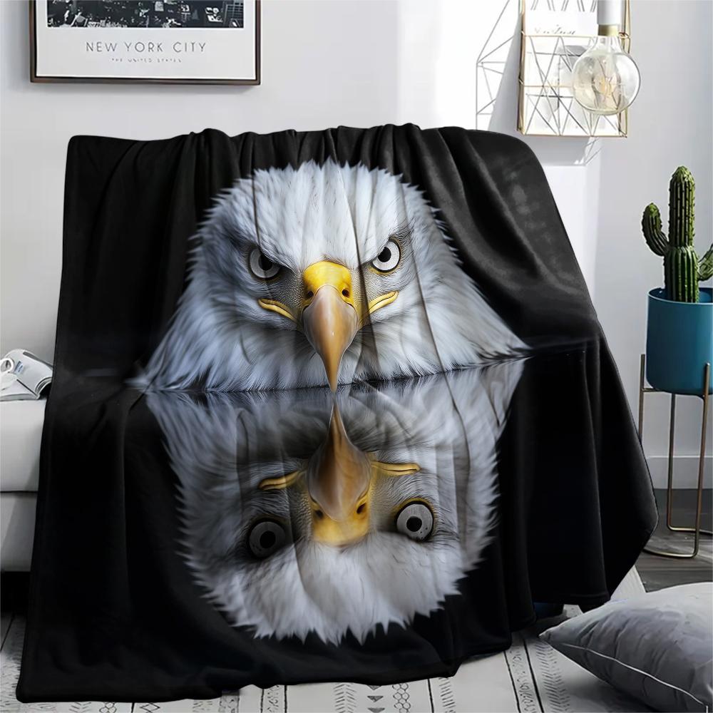 

Black Eagle,pattern Flannel Blanket, High quality Comfortable for All Seasons, Home Decor, Warmth and Comfort, Perfect for Gifts. 80cm x 120cm