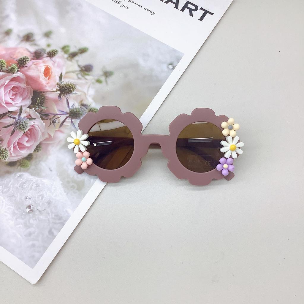 Fashion Cute Diy Children'S Sunglasses Trend Girls Concave Sunglasses Uv-Proof Uv400 Glasses