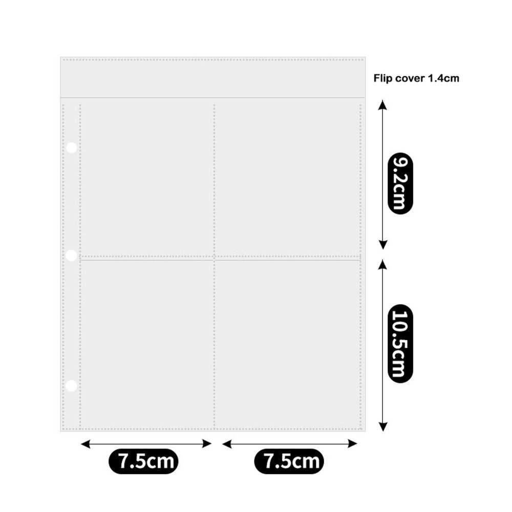 10 шт. або 25 шт. прозорих аркушів підшивки для фотокарток Kpop із кількома кишенями Фотоальбом для фото