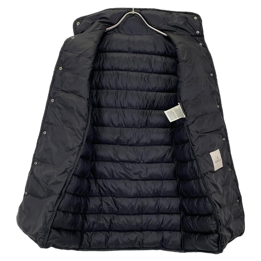 Moncler EBIHENS 2WAY Pleated Switching Trench with Inner Down Vest Coat 1 blackUsed