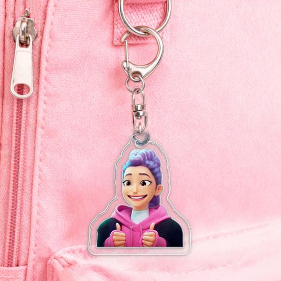 Yousheng Witch Hunter Keychain Acrylic Anime Pendant Holder Vivid Character Expression Keychain Bag Accessory