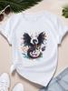 Dragon Floral Women's Plus Size Sports Short Sleeve T-Shirt