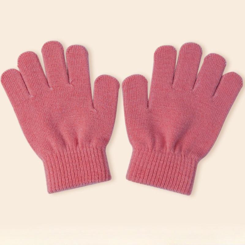 Strikkede hansker i ensfarge for barn 5-10 år Studenter Vintervarme Utendørs sykling og Daglig kaldt vær Bruk Votter