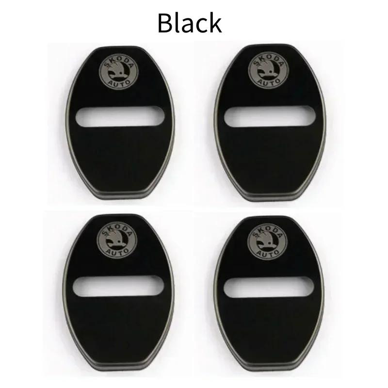 2026 Hot Car Door Lock Cover for SKODA Emblem Octavia Superb Kodiaq Fabia Rapid Spaceback Karoq Yeti Kamiq Metal Sticker Badge D