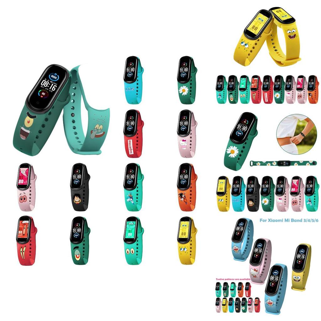 Silikonarmband für Xiaomi Mi Band 3/4/5/6 Verstellbares und bequemes Armband für Sport