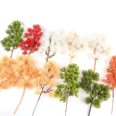 Plastic Artificial Pine Cypress Plant Bonsai Desktop Garden Plastic Tree Branch