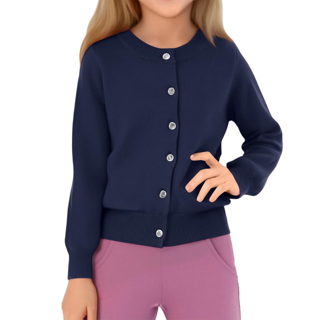 Children's Fashion Casual Cardigan Knitted Long Sleeve  Top