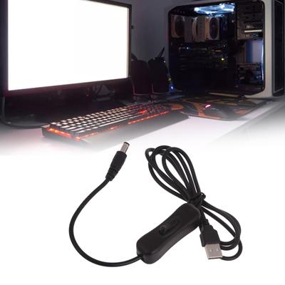 5V univerzální napájecí kabel USB na 5,5 x 2,1 mm nabíjecí kabelový adaptér s přepínači pro webovou kameru router Power Bank Recorder