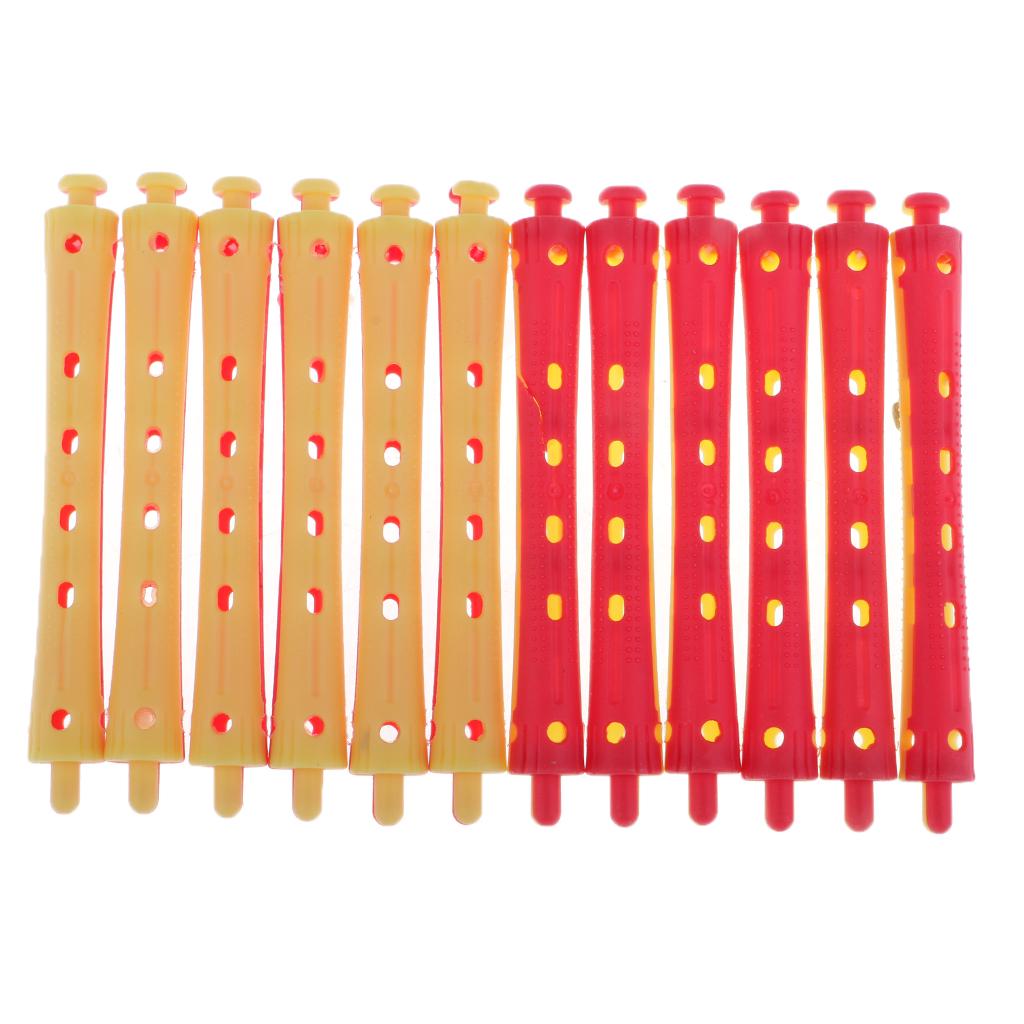 12pcs Hair Curler Clamps Hairdreser Perm Rods Styling DIY 9 X 0.8 Cm