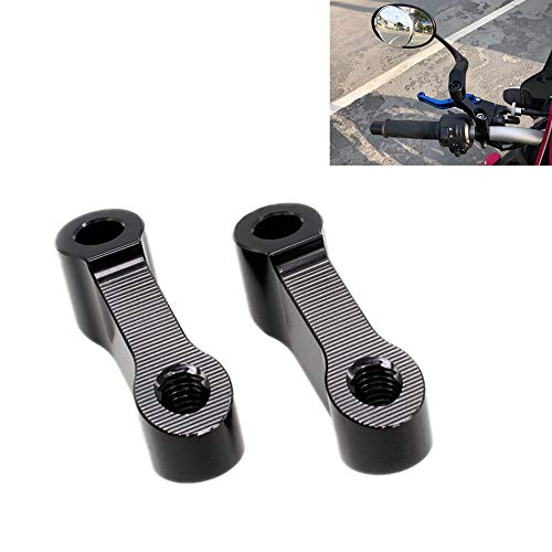 

ELIFEPARTS Держатель зеркала Смещение Держатель MT-09 MT-07 Fazer и т.д.. Универсальный алюминиевый 10мм Прямая/Обратная резьба 40мм