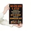 Vintage Metal Tin Sign 8x12in Retro Bar Pub Man Cave Drinking Wall Decor Plaque