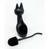 Sankin Shoji Cat Tail Toilet Brush, Black, Approx. W11.6 X D14.5 X H38cm ME3713