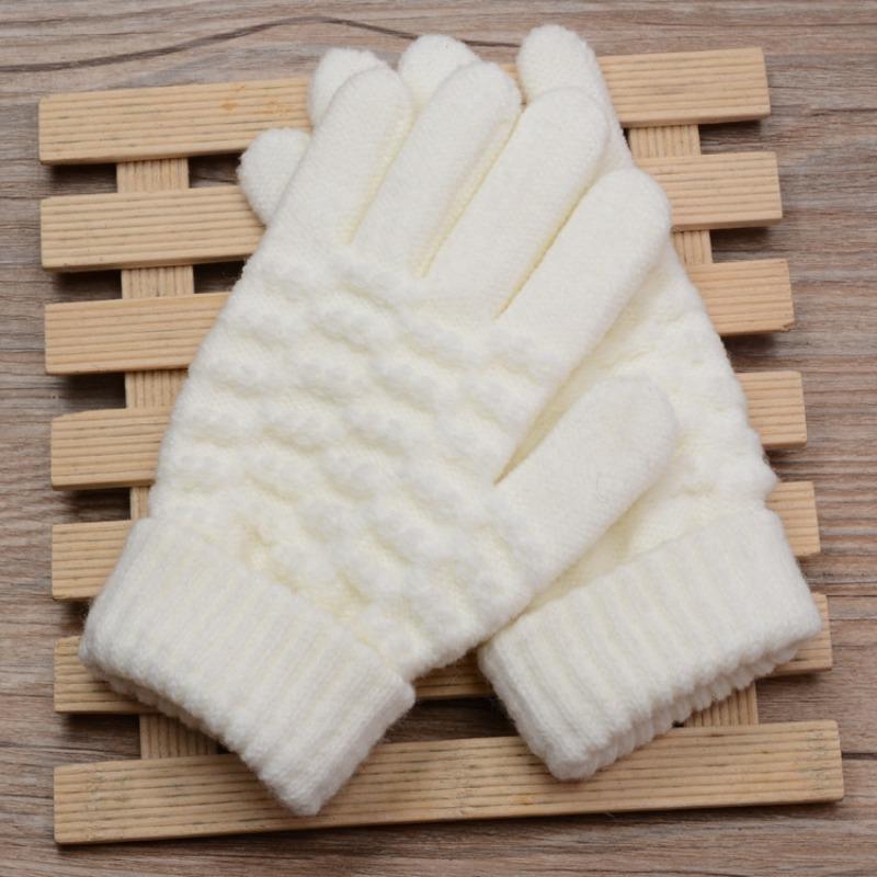 Touch Screen Gloves Women's Winter Knitted Fleece Jacquard Thickened Non-slip Warm Fashion Winter Gloves