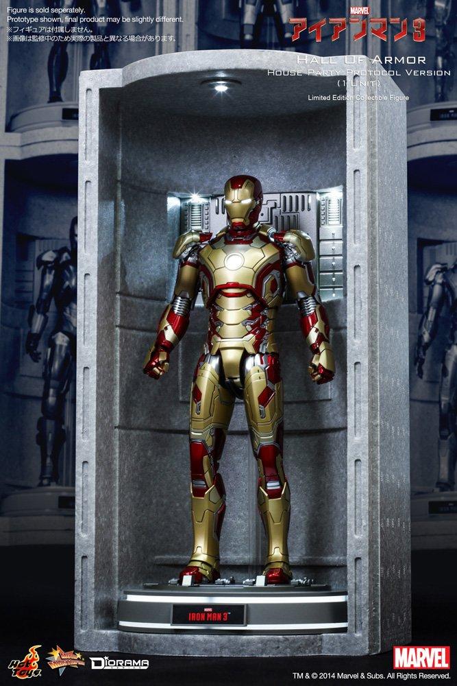 Movie Masterpiece Iron Man Maßstabsdiorama Hall of Party Protocol Version 31/6 Rüstung/Haus (1 Einheit)