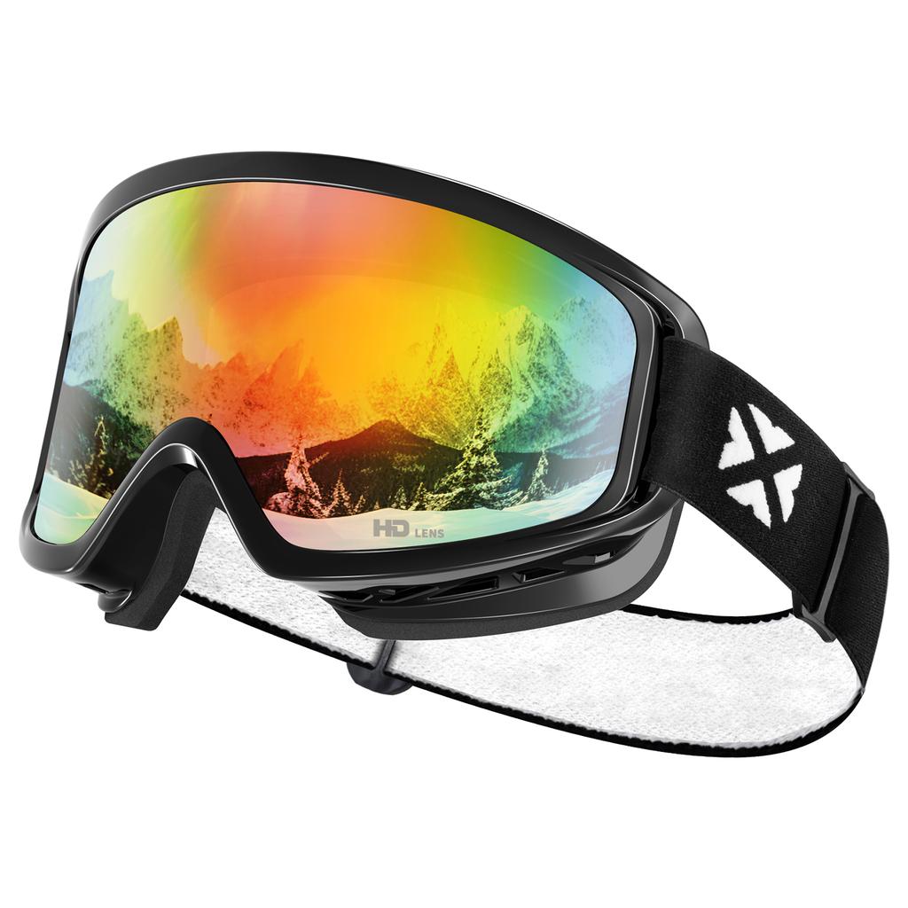 MAXJULI Ski Goggles OTG Snowboard Goggles for Men Women Youth 100% UV Protection Snow Sports M7