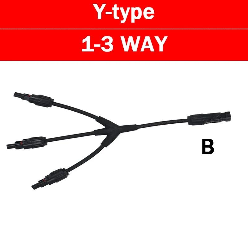 1/5/20/100Set PV Solar Connector  Photovoltaic Male Female Plug Waterproof 3 4 5 Way Y-Type 1 In 2/3/4 Out Solar Kits System