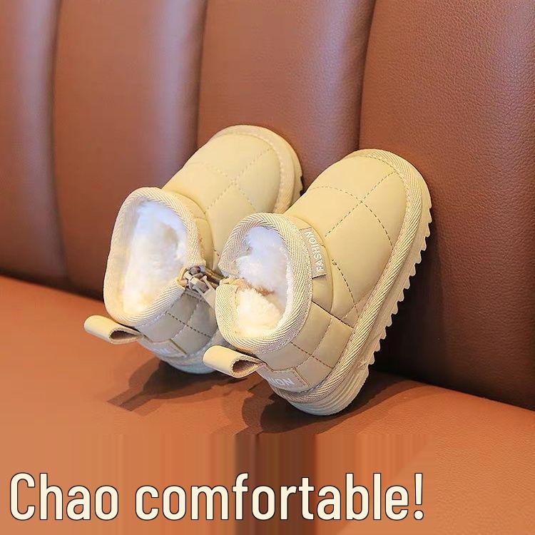 Warm Winter Baby Snow Boots for Boys and Girls - Soft Sole Velvet Cotton Shoes for Infants (1 Year Old)