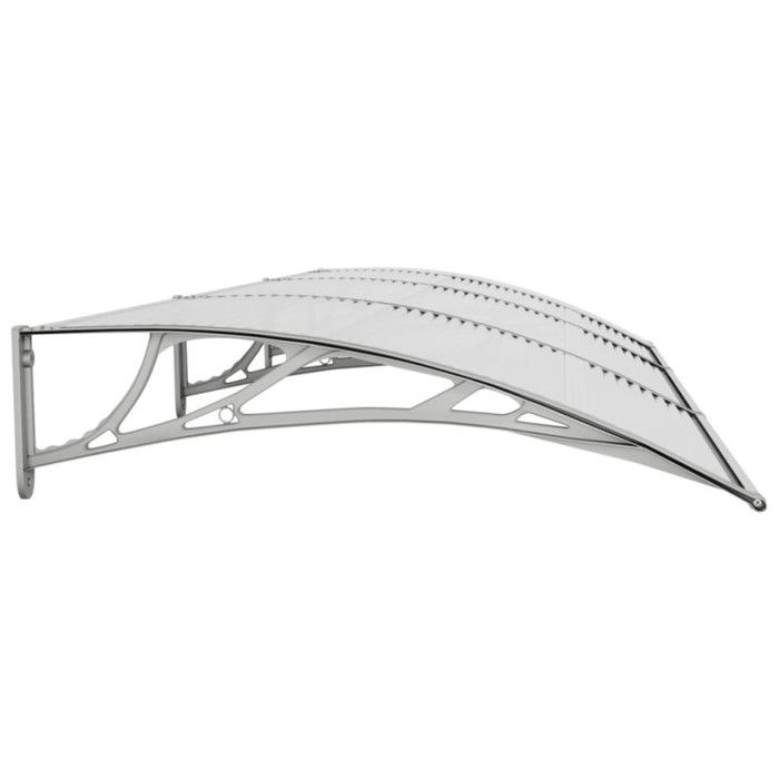 VidaXL Door Awning, Solar Canopy with Support, Rain Protection Shelter, Awning Shelter Entrance Door Patio, 300x100 153572