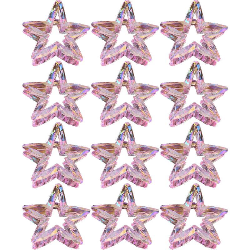 Laser Cutout Star Hair Clips Girl Ponytail Claw Shark Clip Back of Head Hair Accessories
