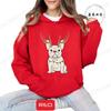 Christmas Dachshund Printed Hooded Sweatshirt Merry Christmas Women's Loose Hoodies Xmas Dog Cartoon Anime Hoody Clothing