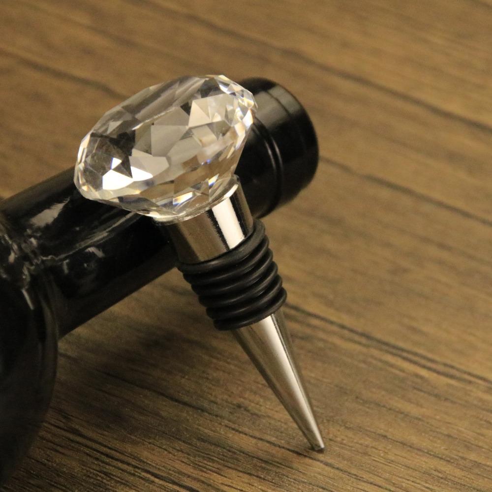 2PCS Reusable Crystal Wine Bottle Stopper Decorative Wine Bottle Cork Wine Bottle Sealer Party