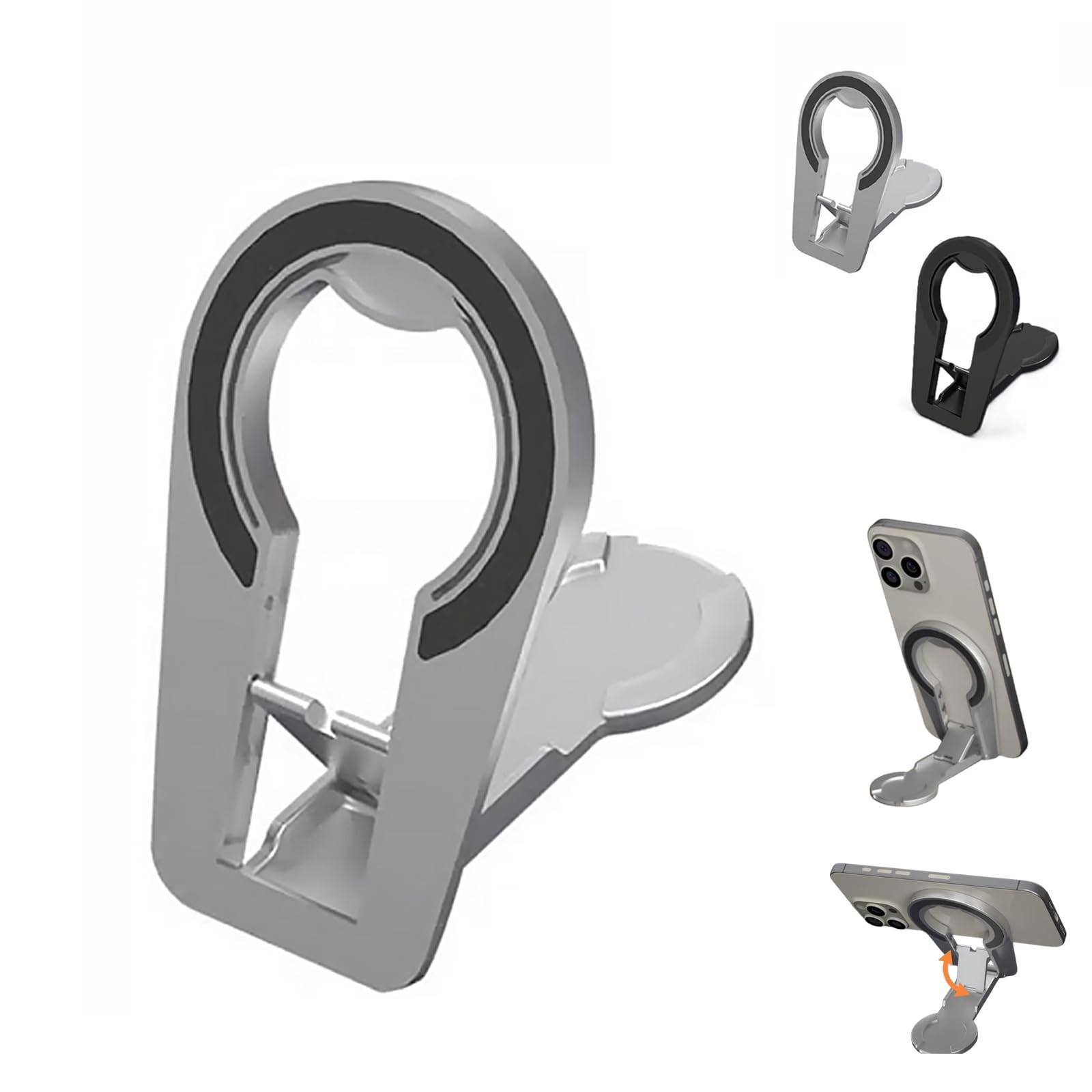 

Двойной регулируемый держатель, Держатель, Магнитная подставка для телефона для и смартфонов, Совместима с автомобильным креплением One Size белый