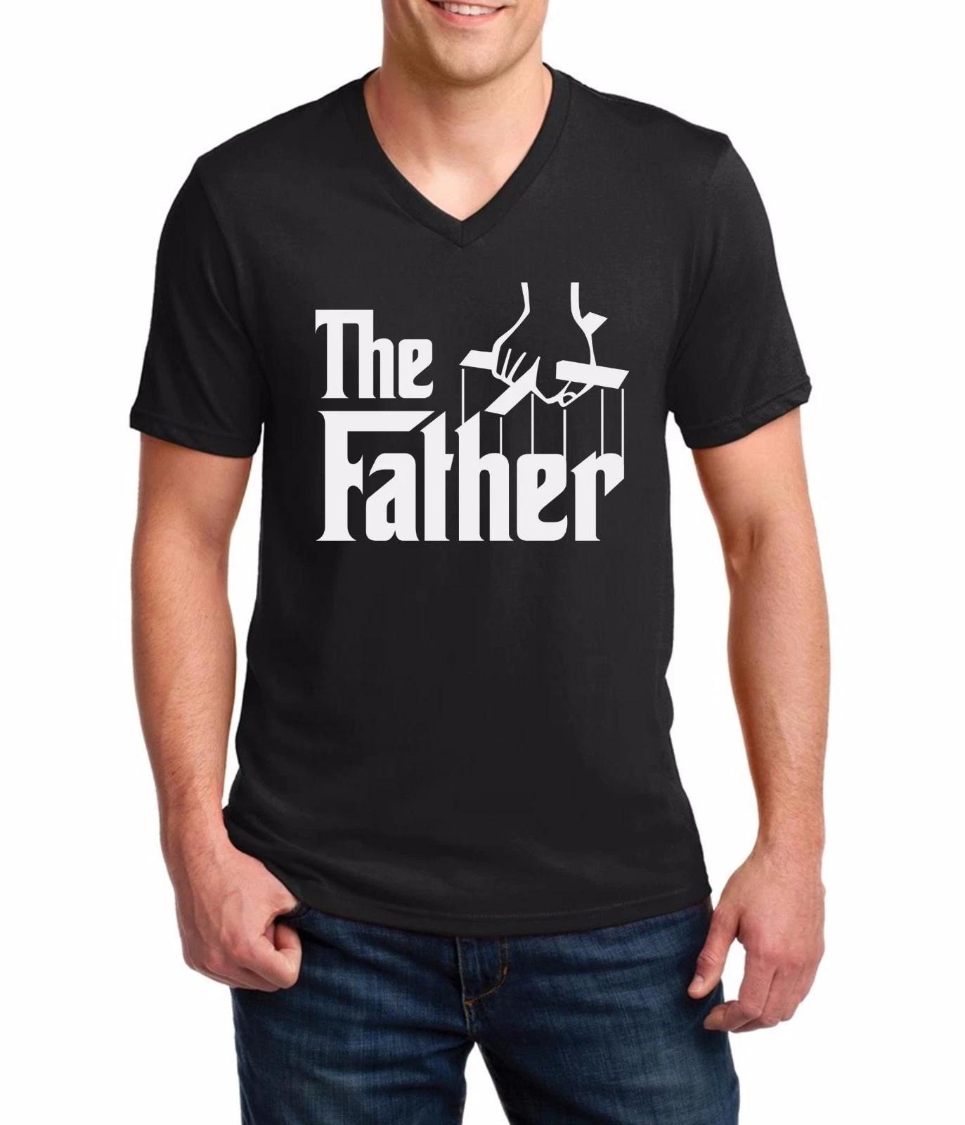 V-neck The Father Shirt Father s Day Birthday Gift Top Present The Godfather Tee S