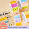Colored Labels Stickers 500PCS Moving Box Labels Removable Rectangle Moving Labels Stickers Adhesive Solid Colors Tags