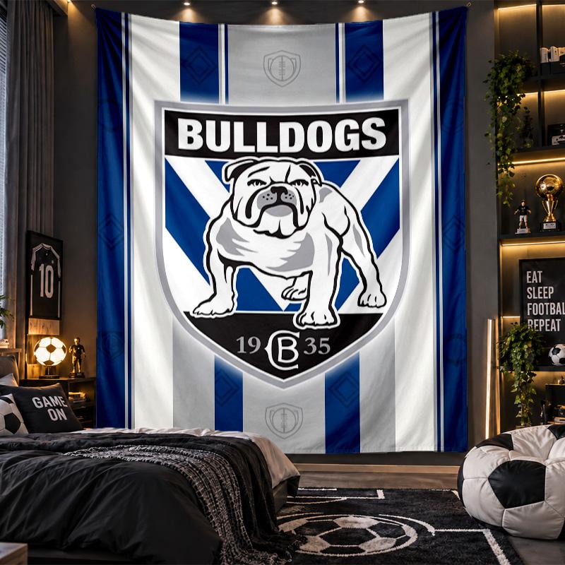 Wandbehang Wandteppich Canterbury-Bankstown Bulldogs Druckstoff für Wohnzimmer Schlafzimmer Heimdekoration