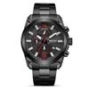 Men'S Watch Business Sports Multifunctional Chronograph Steel Belt Quartz Watch 2063
