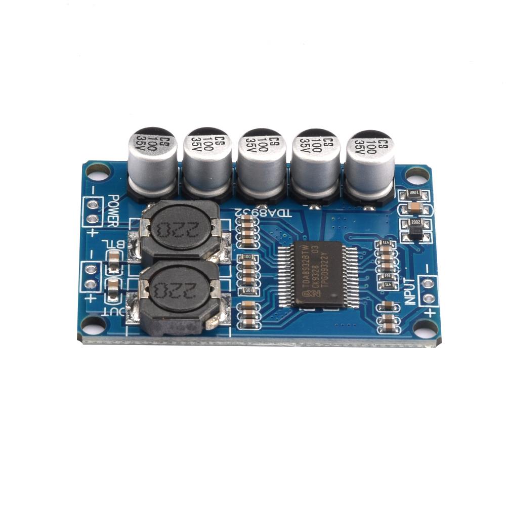 

TDA8932 Digital Amplifier Board Module 35W Mono Low Power Stereo Amplifier AMP 10V- 30V DC 24V Output 2A Power Supply
